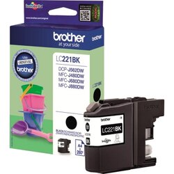 Brother LC221BK Tintenpatrone 260Seiten schwarz