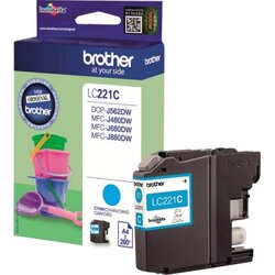Brother LC221C Tintenpatrone 260Seiten cyan 