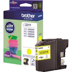 Brother LC221Y Tintenpatrone 260Seiten gelb 