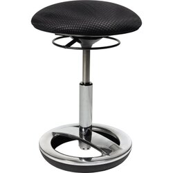 TOPSTAR SU49BR0 Hocker Sitness Bob Fuß chrom Bezug schwarz