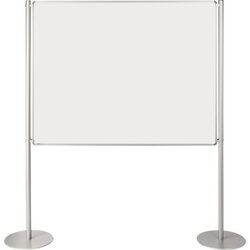 Ultradex 749208 Stellwand 150x120cm beids. Whiteboard Tellerfuß weiß