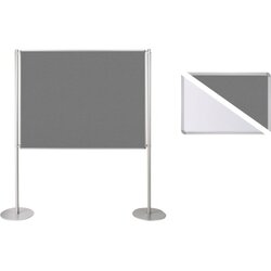 Ultradex 749228 Stellwand 150x120cm Filz/White Tellerfuß ws/gr