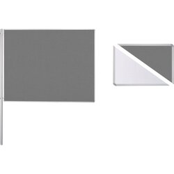 Ultradex 747728 Anbaustellwand 200x120cm Filz/Whiteboard ws/gr