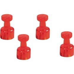 magnetoplan® 1666118 Magnet Memohalter rot 4 St./Pack.