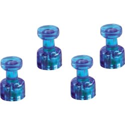 magnetoplan® 1666114 Magnet Memohalter dunkelblau 4 St./Pack.
