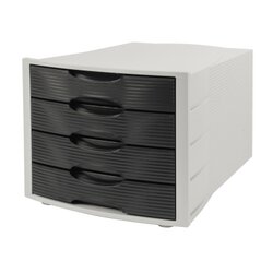 Soennecken 1555 Schubladenbox 4geschlossene Schübe schwarz
