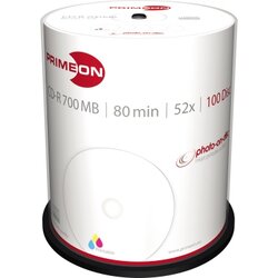 PRIMEON 2761106 CD-R 52x 700MB 80Min. Spindel 100 St./Pack.