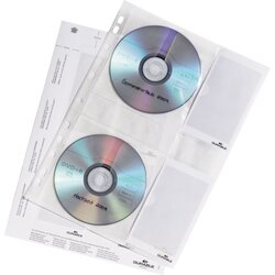 DURABLE 522219 CD/DVD Hülle COVER M PP transparent 5 St./Pack.