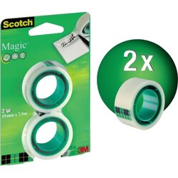 Scotch® 8-1975R2 Klebeband Magic 19mmx7,5m tr 2St