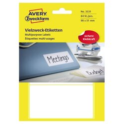 Avery Zweckform 3331 Vielzwecketikett 98x51mm weiß 84 St./Pack.