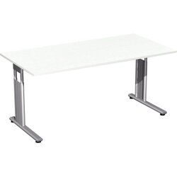 Geramöbel S-617103-WS Schreibtisch Flex 160x80x68-82mm ws/si