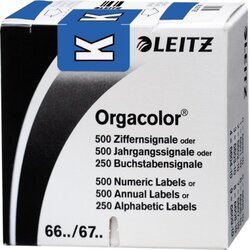 Leitz 66201000 Buchstabensignal Orgacolor K blau 250 St./Pack.