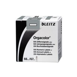 Leitz 66181000 Buchstabensignal Orgacolor I grau 250 St./Pack.