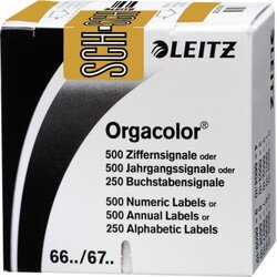 Leitz 66361000 Buchstabensignal Orgacolor SCH orange 250 St./Pack.