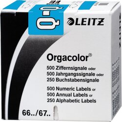 Leitz 66261000 Buchstabensignal Orgacolor Q blau 250 St./Pack.