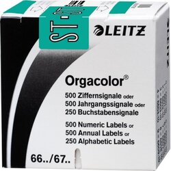 Leitz 66371000 Buchstabensignal Orgacolor ST türkis 250 St./Pack.