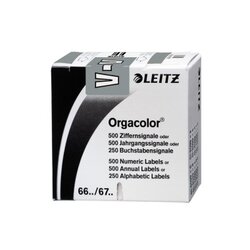 Leitz 66311000 Buchstabensignal Orgacolor V grau 250 St./Pack.