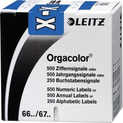 Leitz 66331000 Buchstabensignal Orgacolor OC X blau 250 St./Pack.