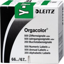 Leitz 66341000 Buchstabensignal Orgacolor Y grün 250 St./Pack.