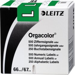 Leitz 66211000 Buchstabensignal Orgacolor L grün 250 St./Pack.