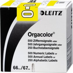 Leitz 66241000 Buchstabensignal Orgacolor O gelb 250 St./Pack.
