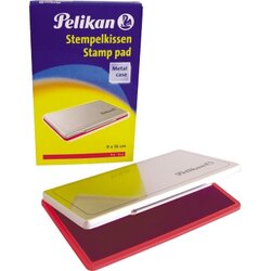 Pelikan 331132 Stempelkissen 1 getränkt ohne Öl 9x16cm rot