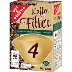 GUT & GÜNSTIG 176156 Filtertüte Größe4 braun 100St. 