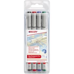 edding 4-151-4 Folienschreiber  non-permanent sort 4St