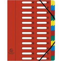 Exacompta 55245E Ordnungsmappe Harmonika DIN A4 24Fächer rot