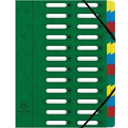 Exacompta 55243E Ordnungsmappe Harmonika DIN A4 24Fächer grün