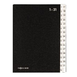PAGNA 24321-04 Pultordner DIN A4 1-31 32Fächer Hartpappe sw