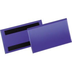 DURABLE 174207 Etikettentasche 150x67mm magn. d.bl 50 St./Pack.