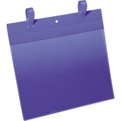 DURABLE 175107 Logistiktasche Lasche A4 quer d.bl 50 St./Pack.