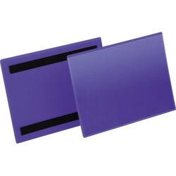 DURABLE 174307 Kennzeichnungstasche A5 quer magn. d.bl 50 St./Pack.