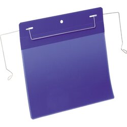 DURABLE 175207 Kennzeichnungstasche Bügel A5 quer d.bl 50 St./Pack.