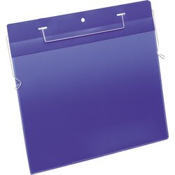 DURABLE 175407 Kennzeichnungstasche Bügel A4 quer d.bl 50 St./Pack.
