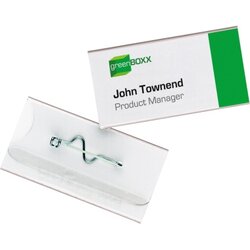 DURABLE 800619 Namensschild 60x30mm Kunststoff tr 100 St./Pack.