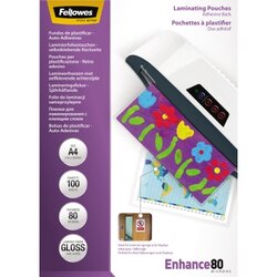 Fellowes® 5302202 Laminierfolie Enhance 80 DIN A4 tr 100 St./Pack.