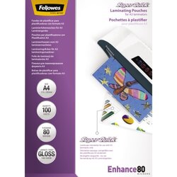 Fellowes® 5440001 Laminierfolie Super  Quick A4 80mic 100St