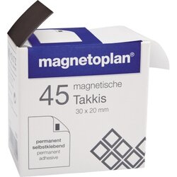 magnetoplan® 15503 Magnetpads Takkis sk 30x20x0,4mm 45 St./Pack.
