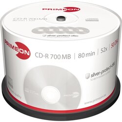 PRIMEON 2761102 CD-R 52x 700MB 80Min. Spindel 50 St./Pack.