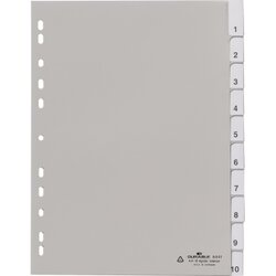 DURABLE 644110 Ordnerregister  für A4 10tlg gr