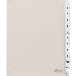 DURABLE 683519 Register 230/245x297mm 12teilig Hartfolie tr