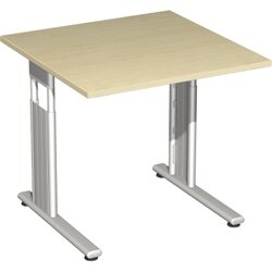 Geramöbel S-617101-AS Schreibtisch Flex 80x80x68-82cm ahorn/si