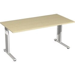 Geramöbel S-617103-AS Schreibtisch Flex 160x80x68-82cm ah/si