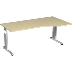 Geramöbel S-617305-AS Schreibtisch Flex rechts C-Fuß ah/si