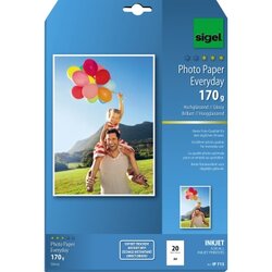 SIGEL IP713 Fotopapier Everyday-plus DIN A4 170g weiß 20 Bl./Pack.