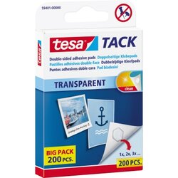 tesa® 59401-00000 Klebepad Tack 10x10mm transparent 200 St./Pack