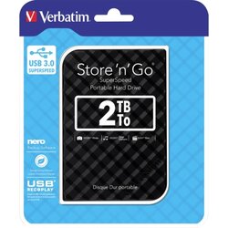 Verbatim 53195 Festplatte Store n Go USB 3.0 2TB schwarz