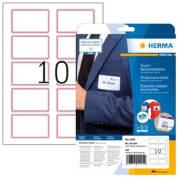 HERMA 4405 Namensetikett 80x50mm weiß/rot 200 St./Pack.